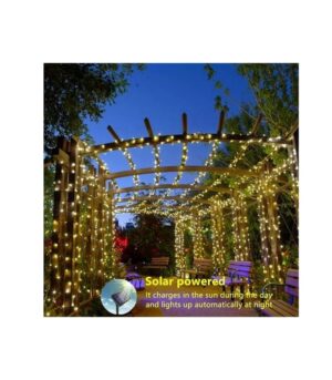 ooklee Solar Powered String Lights,Solar Fairy Lights Warm White,10 Meters