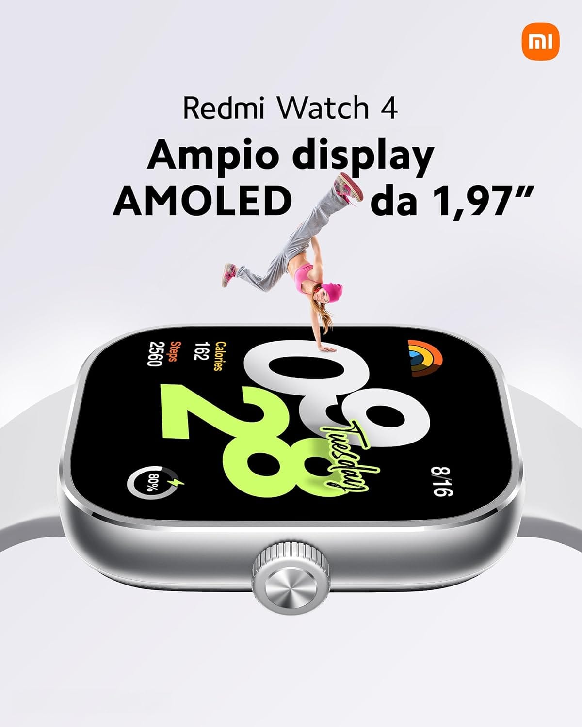 Redmi Watch 4 with 1.97-inch AMOLED Display (Silver grey)