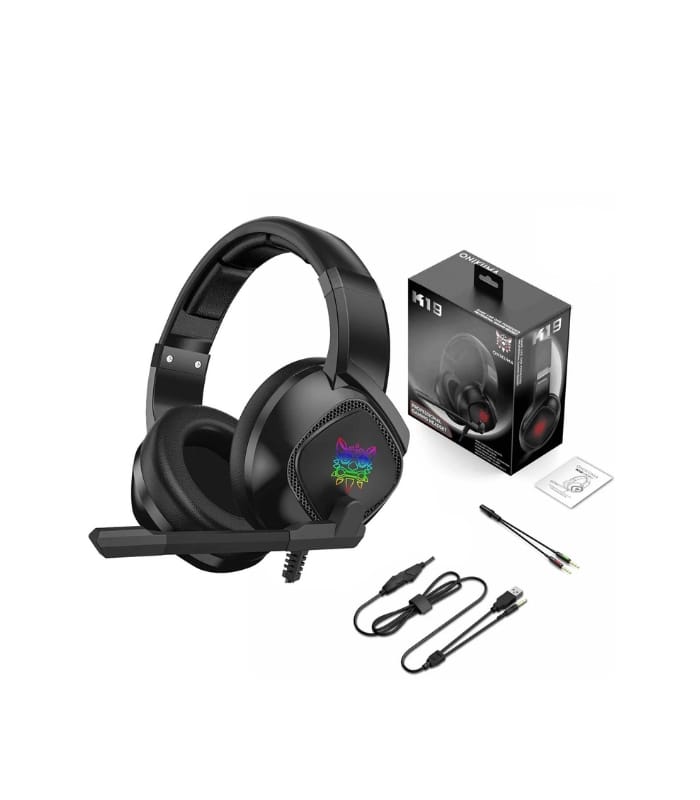 ONIKUMA K19 RGB Wired Stereo Gaming Headset True Noise Cancellation
