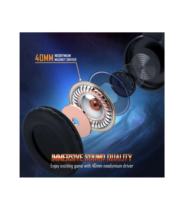 ONIKUMA K19 RGB Wired Stereo Gaming Headset True Noise Cancellation