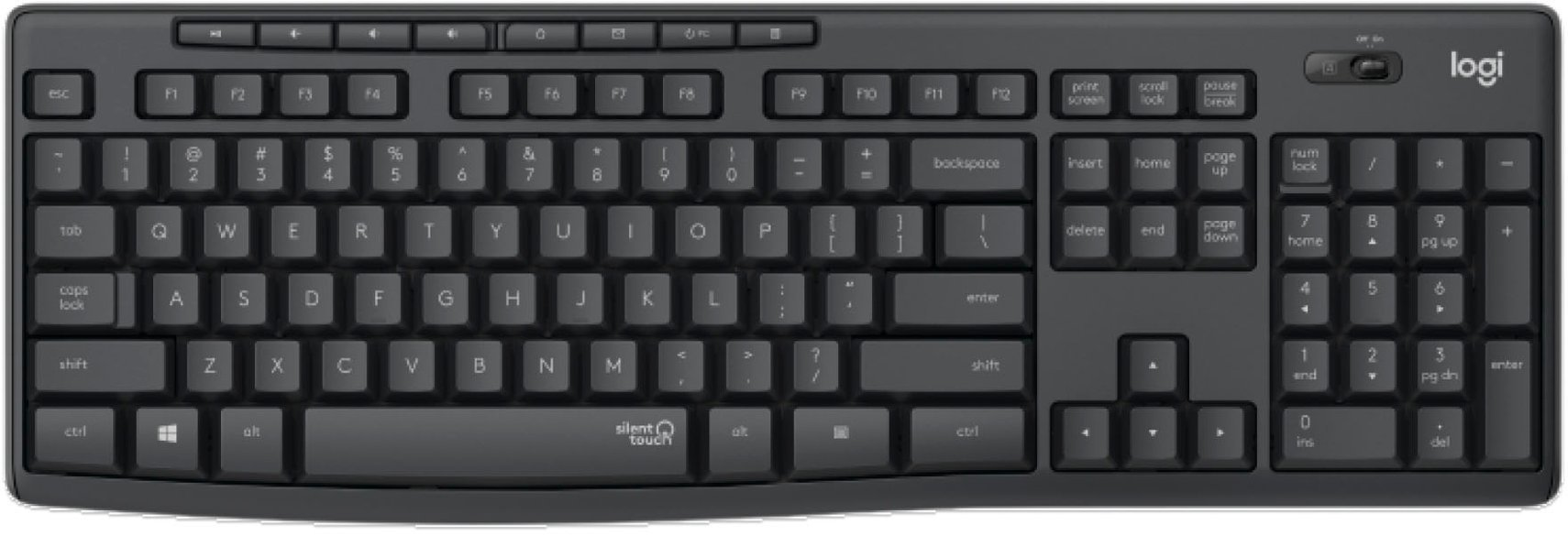 Logitech MK295 Silent Wireless Combo Keyboard Mouse Graphite