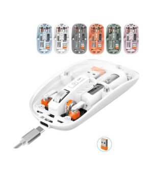 Mouse Wireless M233,Transparent Magnetic Mouse 2.4G Rechargeable for PC Rechargeable