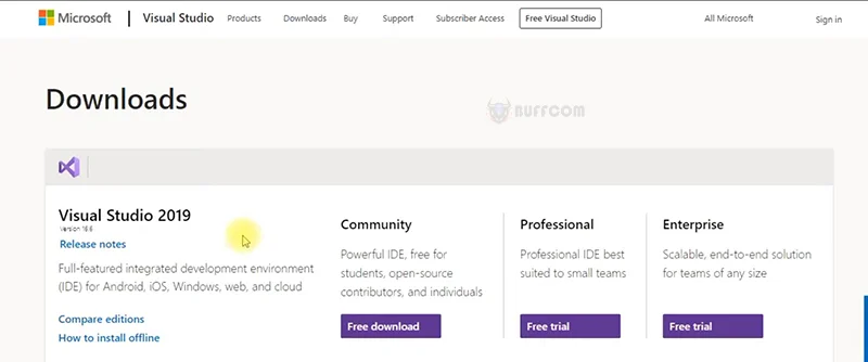 Microsoft Visual Studio 2019 Enterprise