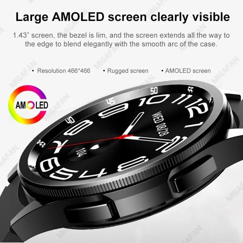 JS WATCH 6 MAX CLASSIC 1.43 INCH AMOLED DISPLAY
