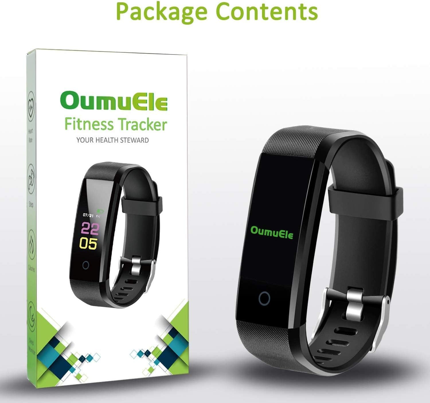 Oumuele Fitness Tracker Hr, Kids Activity Tracker Watch Android with Heart Rate Monitor
