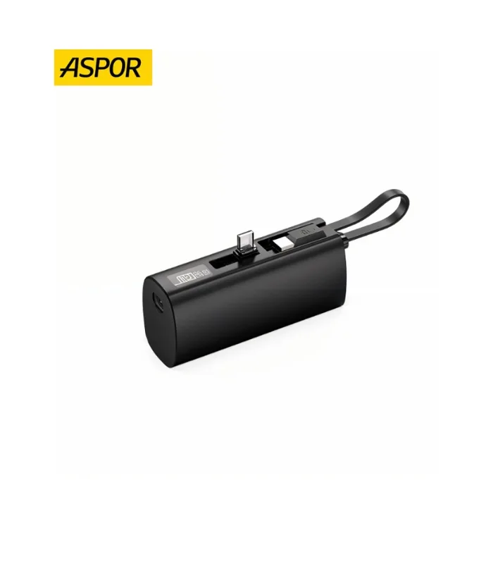 Aspor A352 Dual TYPE-C Flexible Portable Mini 5000mAh Power Bank