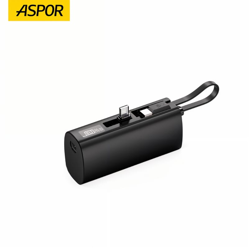 Aspor A352 Dual TYPE-C Flexible Portable Mini 5000mAh Power Bank