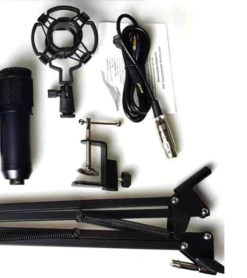 Bm-800 V10 Podcast Condenser Microphone Set With Live Sound Card