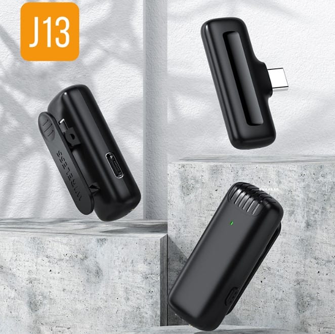 J13 Type-C Dual Wireless Lavalier Microphone with Charging Case