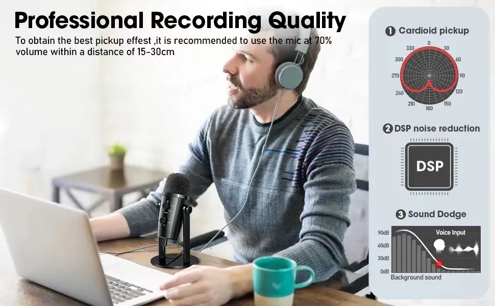 Jmary MC-PW10 Professional USB Microphone for pc and mobile