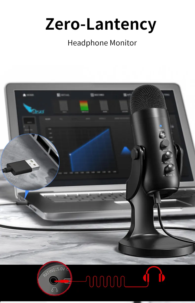 Home Microphone Jmary MC-PW8 Professional USB Microphone For Podcasting, Gaming, Streaming, Recordings With Noise Reduction Jmary MC-PW8 Professional USB Microphone For Podcasting, Gaming, Streaming