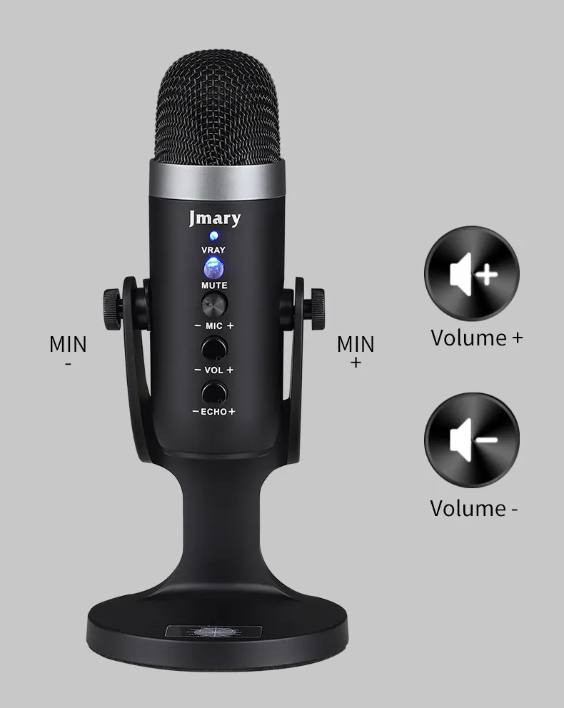 Home Microphone Jmary MC-PW8 Professional USB Microphone For Podcasting, Gaming, Streaming, Recordings With Noise Reduction Jmary MC-PW8 Professional USB Microphone For Podcasting, Gaming, Streaming