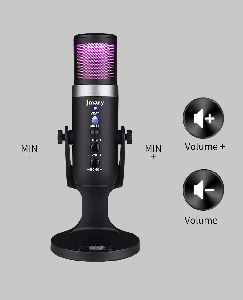 Jmary MC-PW9 RGB USB recording Microphone