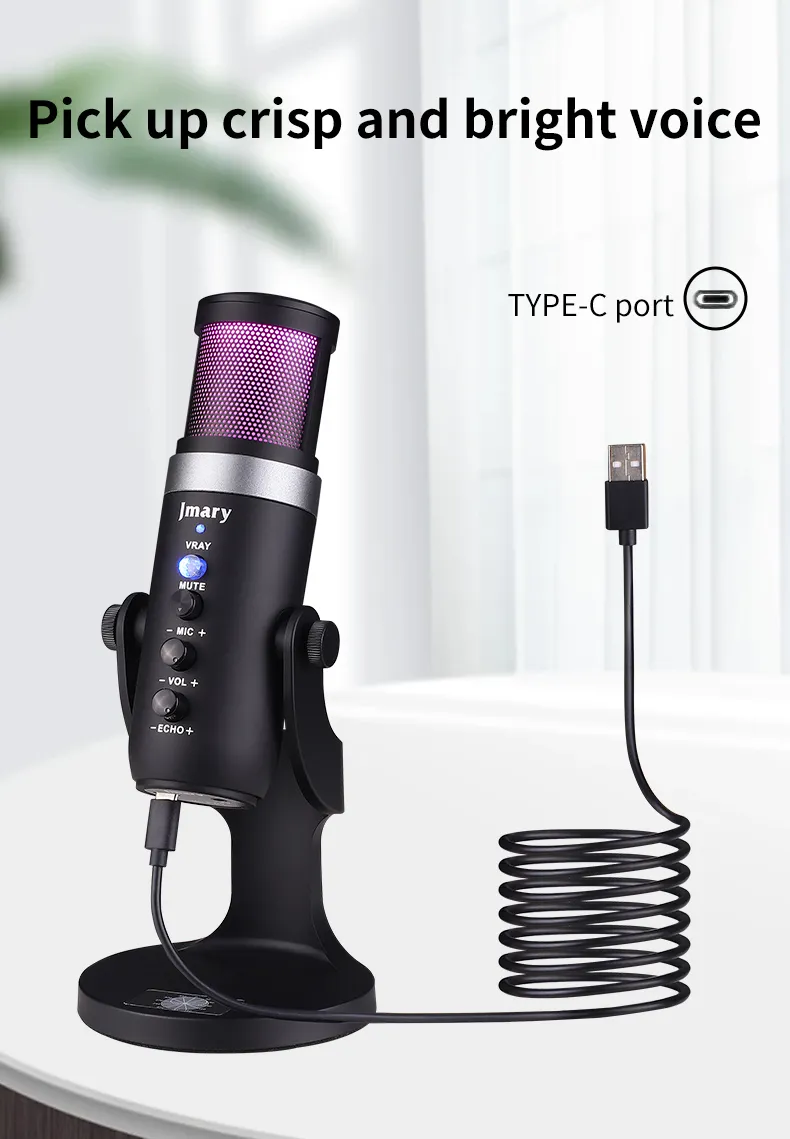 Jmary MC-PW9 RGB USB recording Microphone