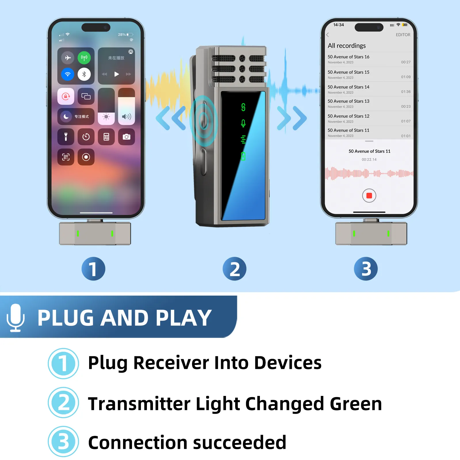 Jmary MW-15 2.4G wireless Microphone for Mobile (Type-C)