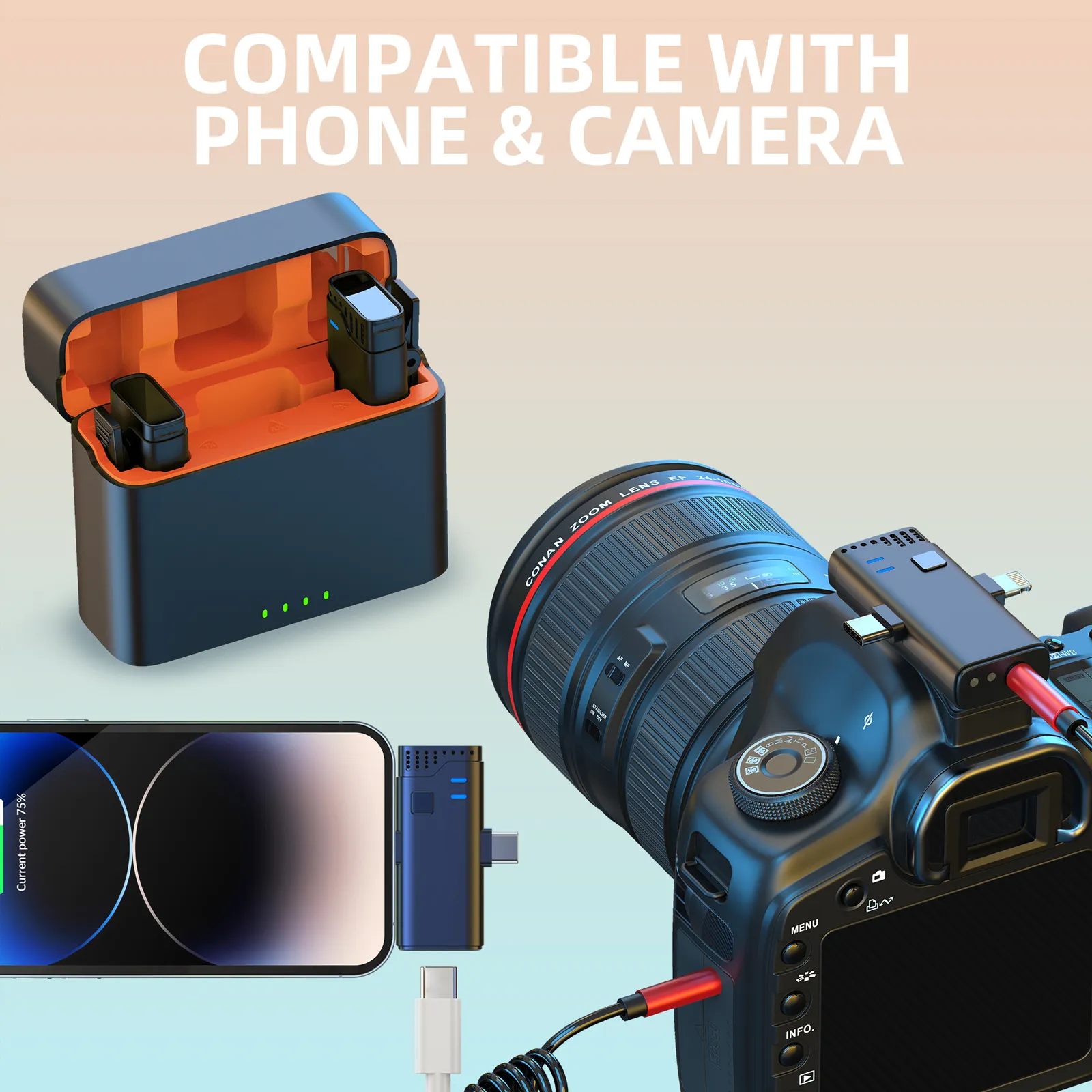 Jmary MW-16 2.4G Wireless Microphone for Mobile and Camera