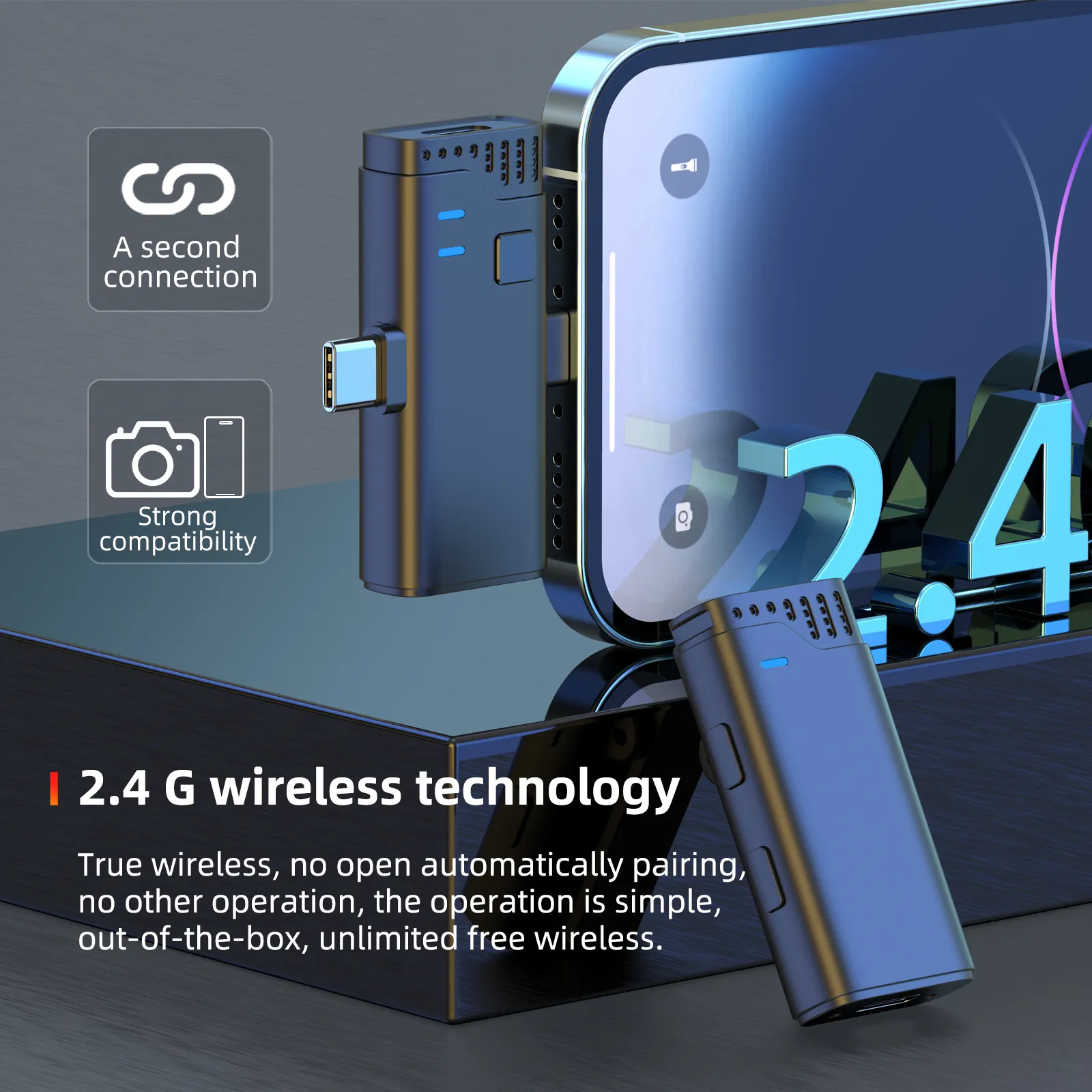 Jmary MW-16 2.4G Wireless Microphone for Mobile and Camera