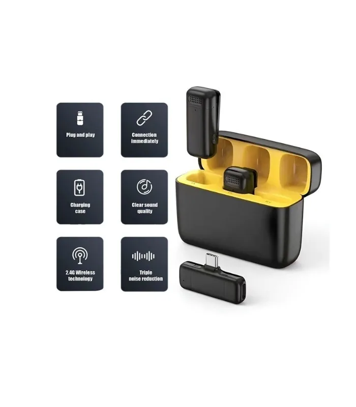 K13 Type-C ANC Dual Wireless Lavalier Microphone