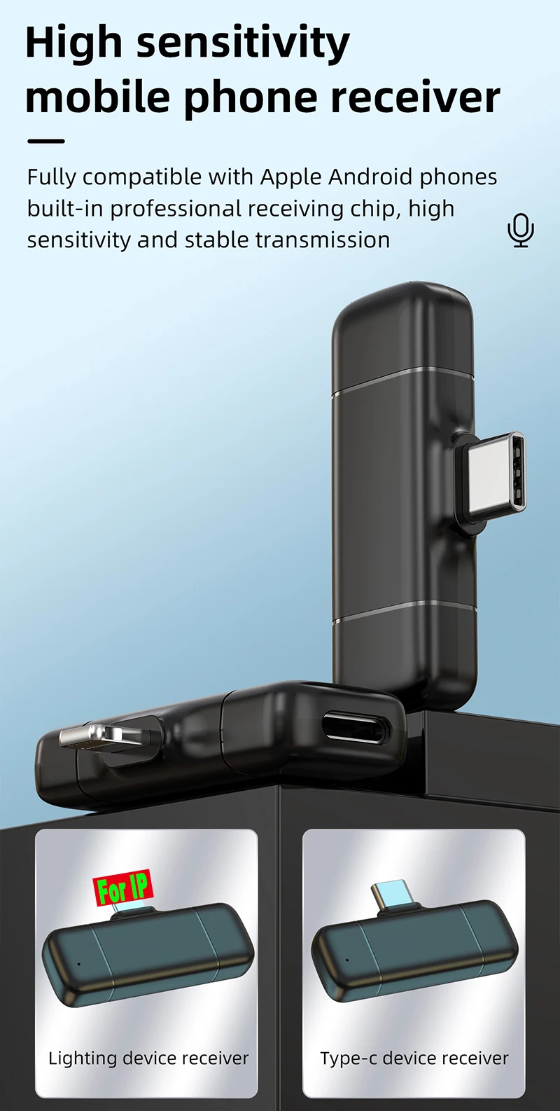 K13 Type-C ANC Dual Wireless Lavalier Microphone