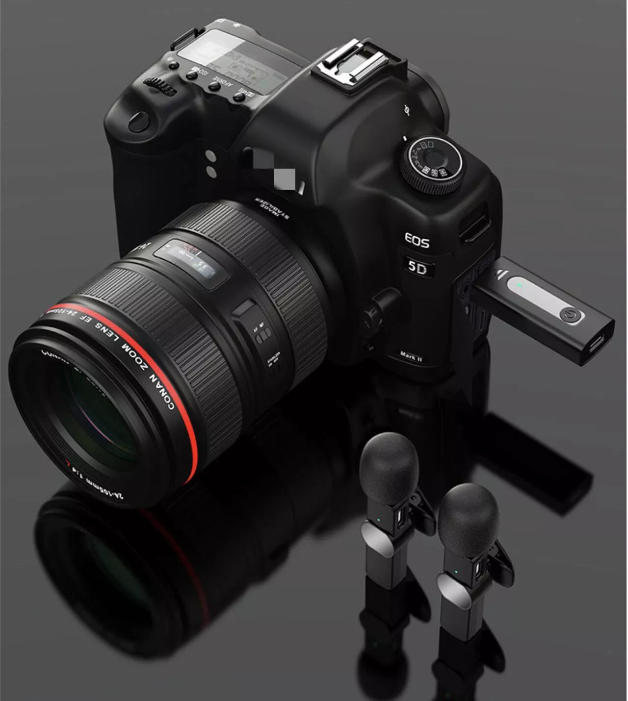 K35 High Quality Wireless Dual Microphone For Mobile Phone And Camera