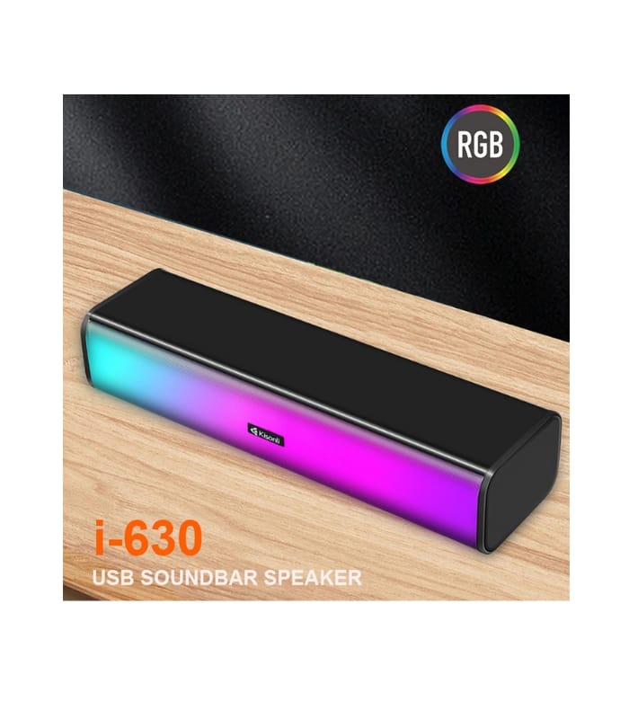 Kisonli I-630 Speaker Multimedia Usb Plug Rgb Colorful Light