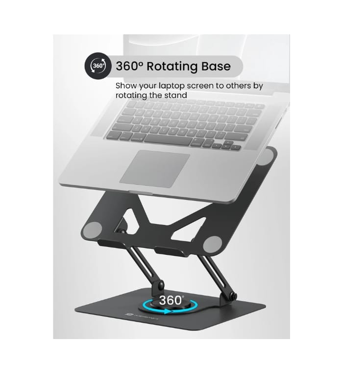 Laptop Stand 360 Degree Rotating Adjustable Portable Foldable 15 INCH CARBON STEEL