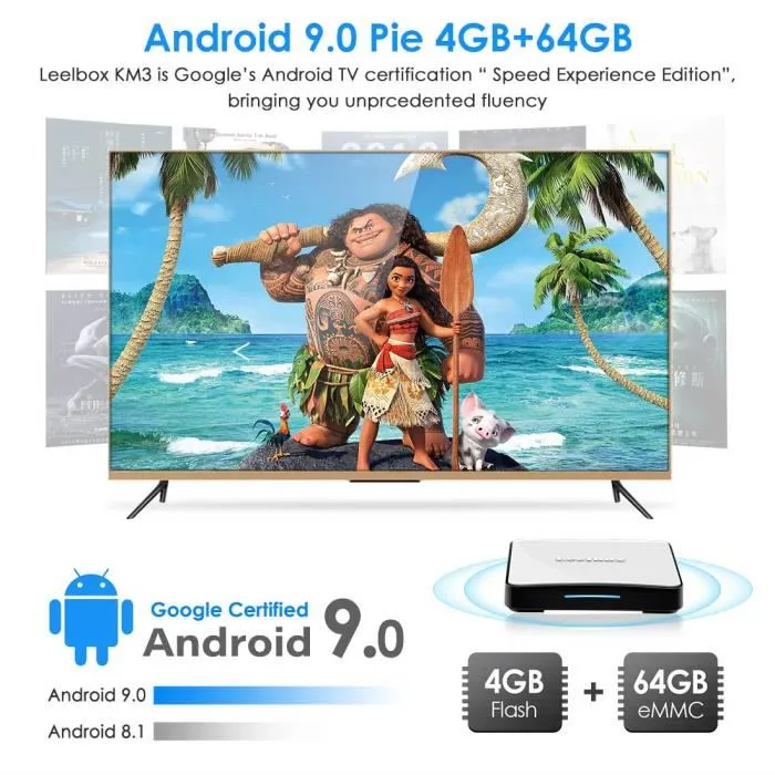 Leelbox KM3 Android Box 4GB Memory+64GB ROM DDR4