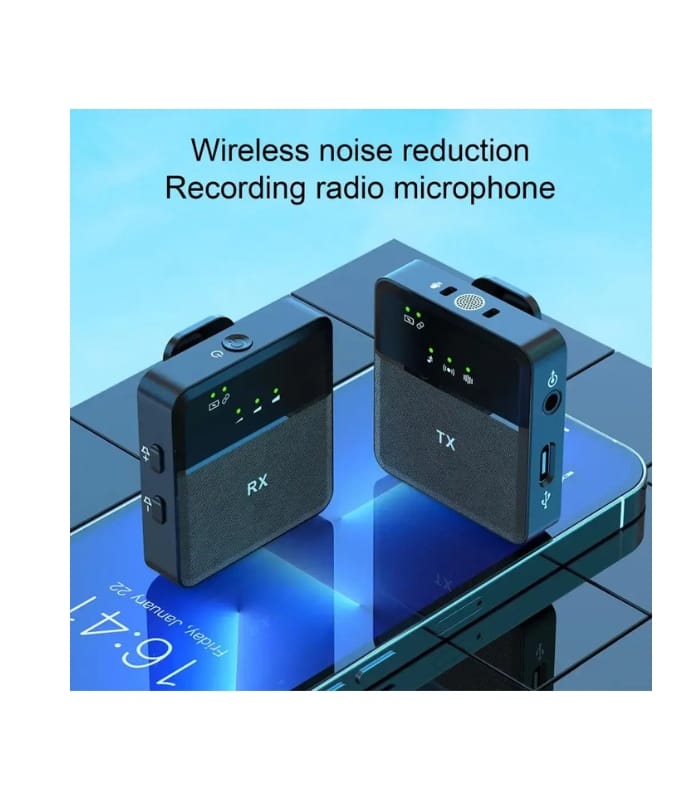 SX8 TYPE-C IPHONE DUAL PROFESSIONAL LAVALIER WIRELESS MICROPHONE WITH NOISE REDUCTION