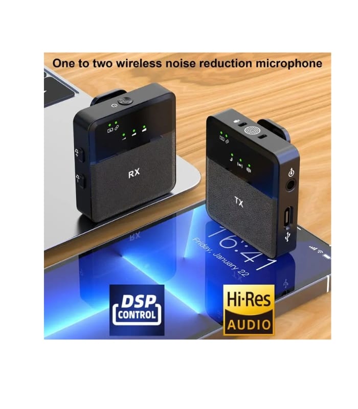 SX8 TYPE-C IPHONE DUAL PROFESSIONAL LAVALIER WIRELESS MICROPHONE WITH NOISE REDUCTION