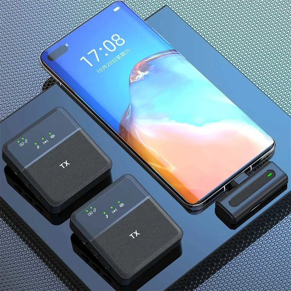 SX8 TYPE-C IPHONE DUAL PROFESSIONAL LAVALIER WIRELESS MICROPHONE WITH NOISE REDUCTION