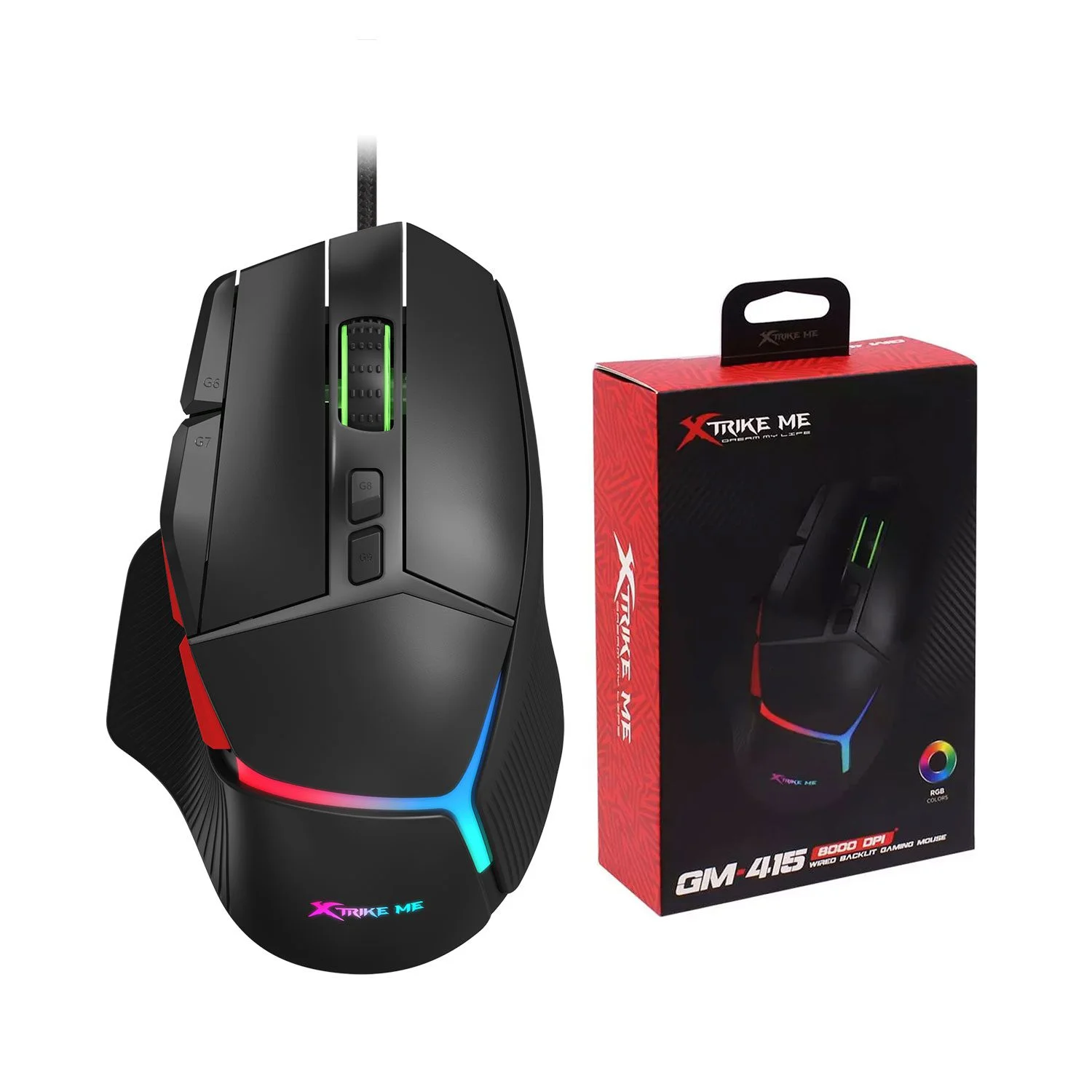 Xtrike-Me GM-415 (9 Buttons) RGB Wired Gaming Mouse