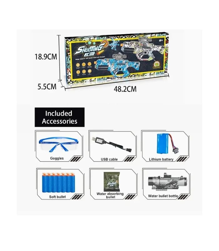 2 in 1 Soft Bullet Gun Electric Gel Ball Blaster Electric Gel Ball