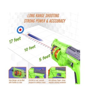 8-Dart Rotating Drum Toy Gun for boys-Girls