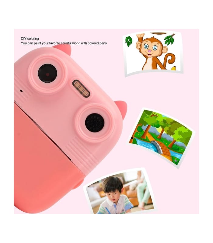 D8S HD 1080P Front Rear Dual Lens Kids Digital Print Camera 48MP