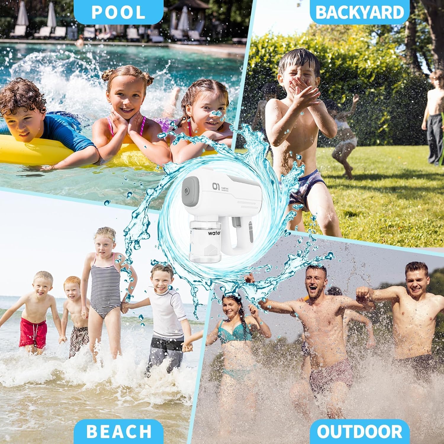 Excefore Electric Water Gun Toy – Shoots Up to 40 Feet, for Kids & Adults