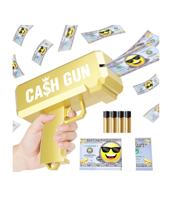 Sbrvaniy Super Gun Shooter Playing Spary Make it Rain Cash Gun