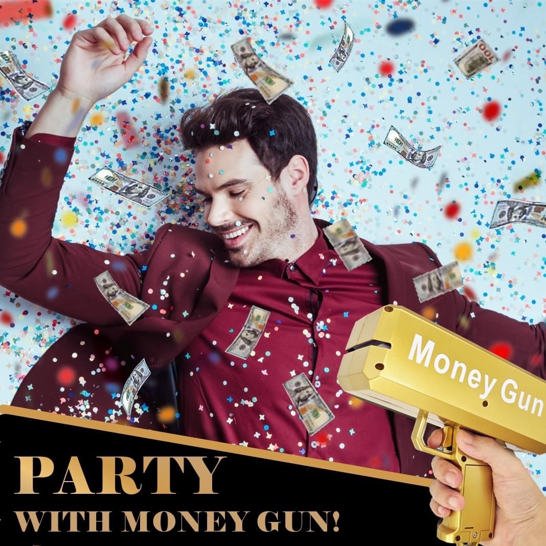 Sbrvaniy Super Gun Shooter Playing Spary Make it Rain Cash Gun