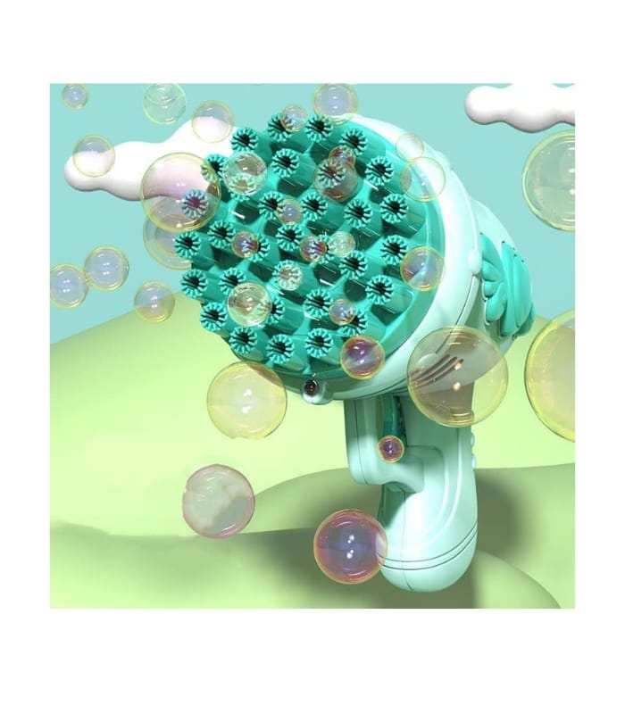 Bubble Gun 32-Hole Bubble Machine Angel Bazooka Bubble Gun Electric