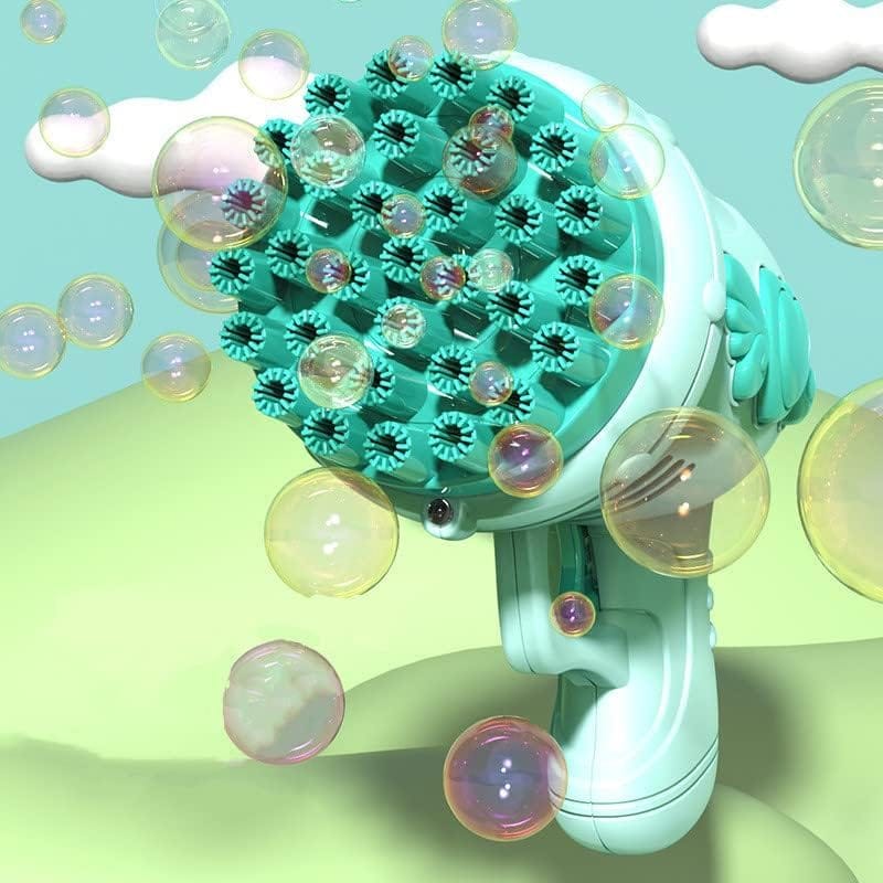 Bubble Gun 32-Hole Bubble Machine Angel Bazooka Bubble Gun Electric