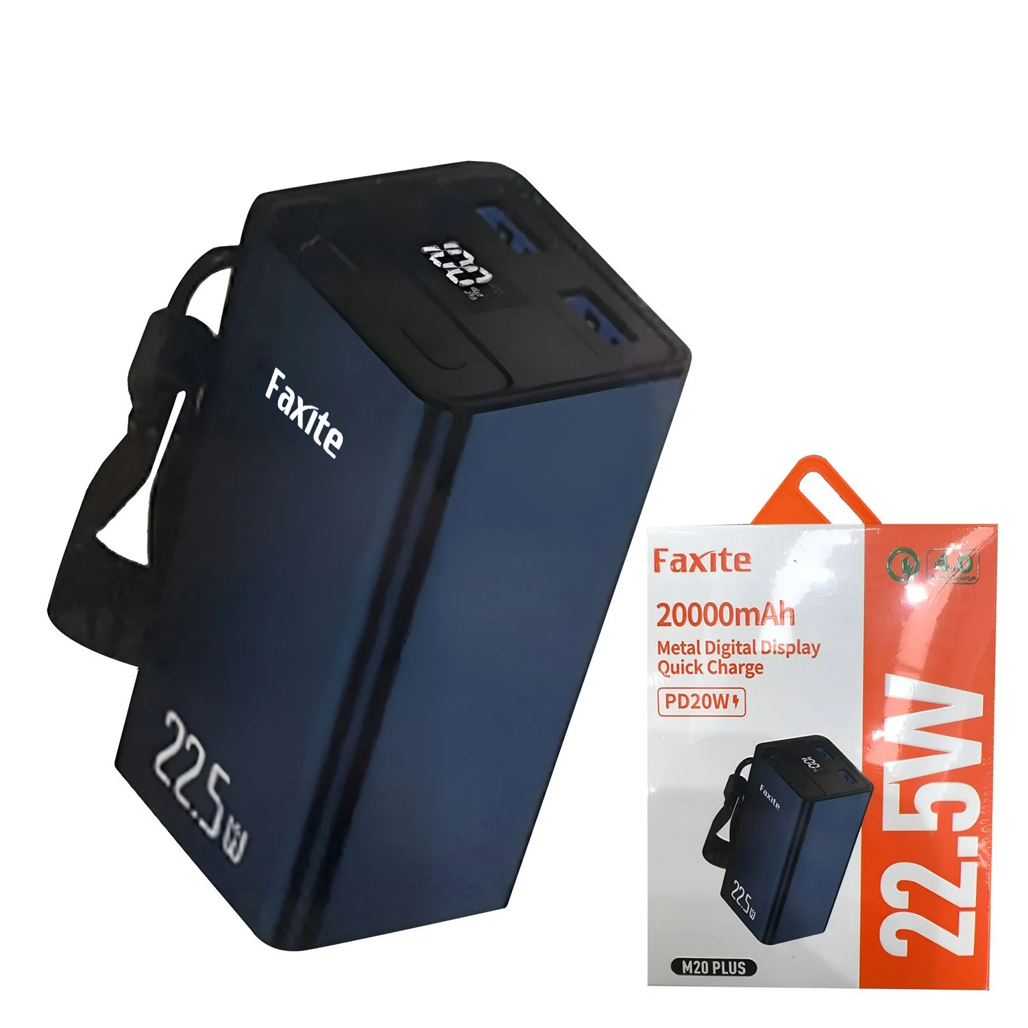 Faxite M20 Pro 20000mAh Digital Display Fast Charge Power Bank