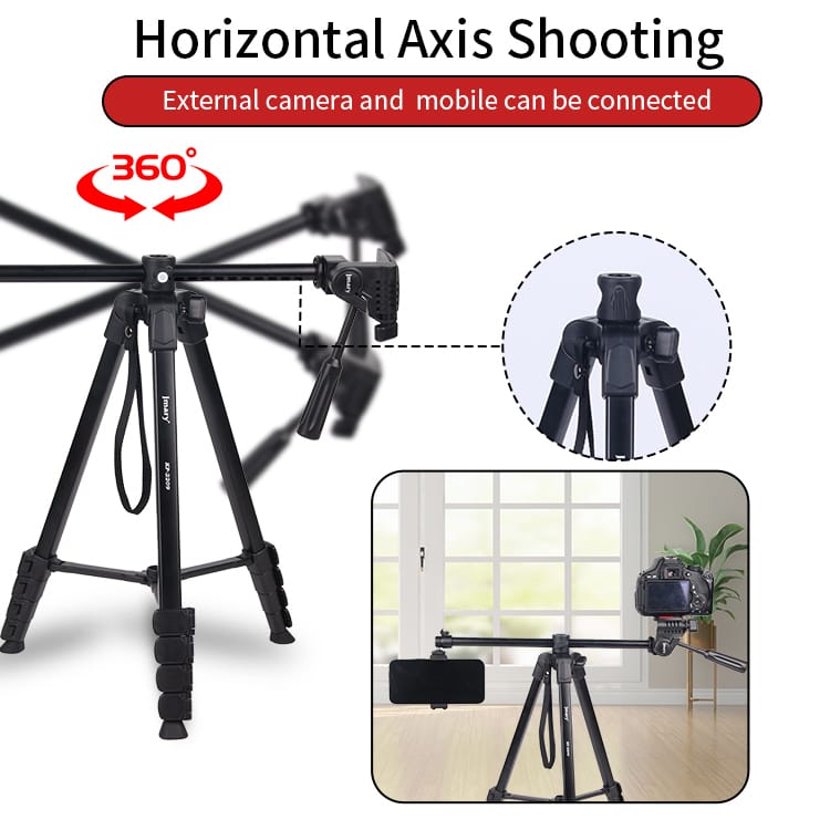 Jmary KP-2209 1.7M Horizontal Axis Tripod with Extendable Arm