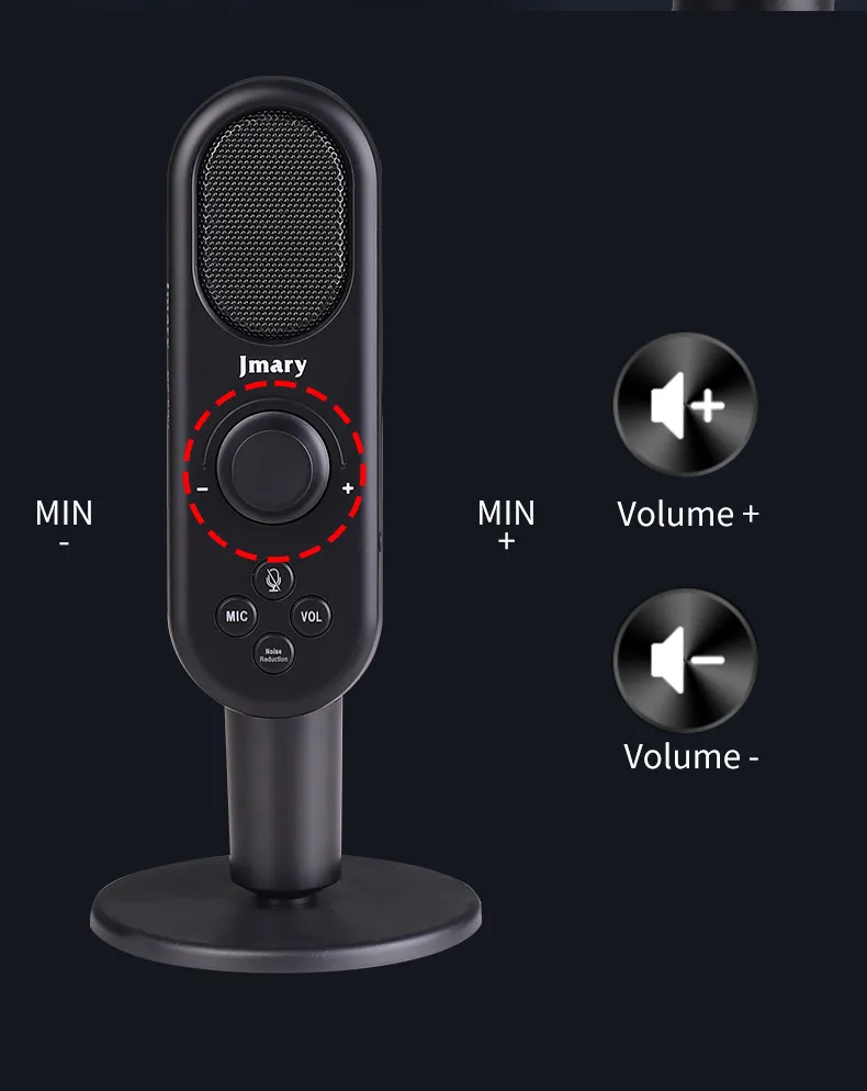 Jmary MC-PW7 Professional Usb Microphone For Podcasting, Gaming, Streaming, Recordings With Noise Reduction