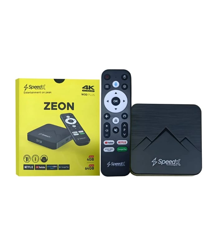 Speed-X W30 Plus Zeon Quad-Core Arm Cortex A53 Android 14.0V Smart TV Box (4GB+64GB)