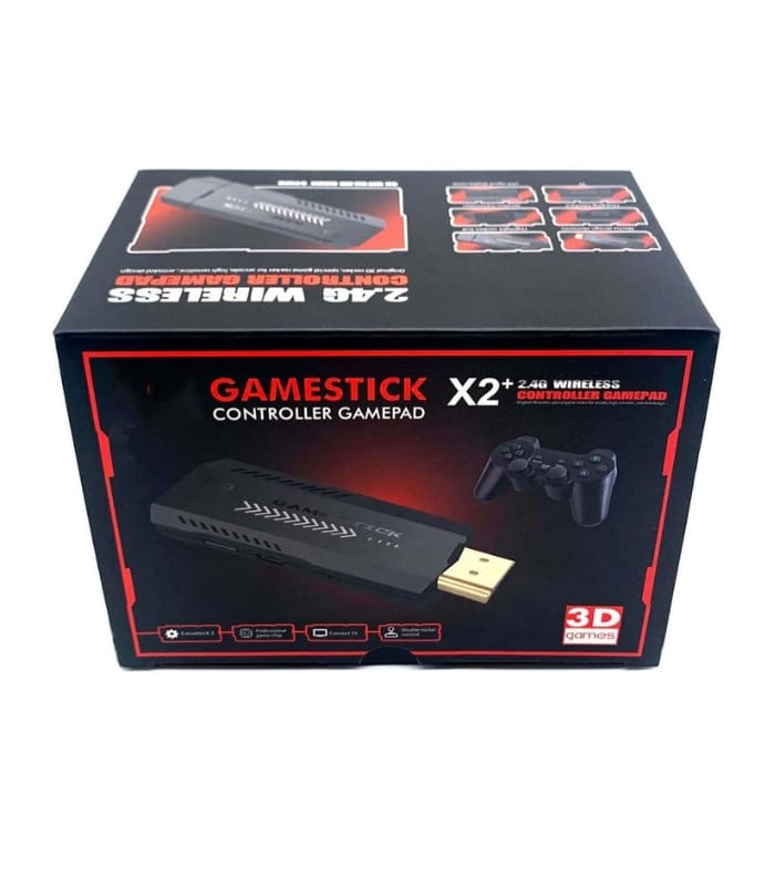 X2 Plus Retro 3d 32000+ Video Games 4k Hd Output Game Stick With 2 Wireless Controllers