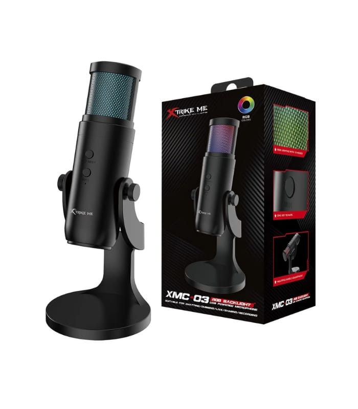 XTRIKE ME XMC-03 USB RGB Gaming Streaming Microphone For PC