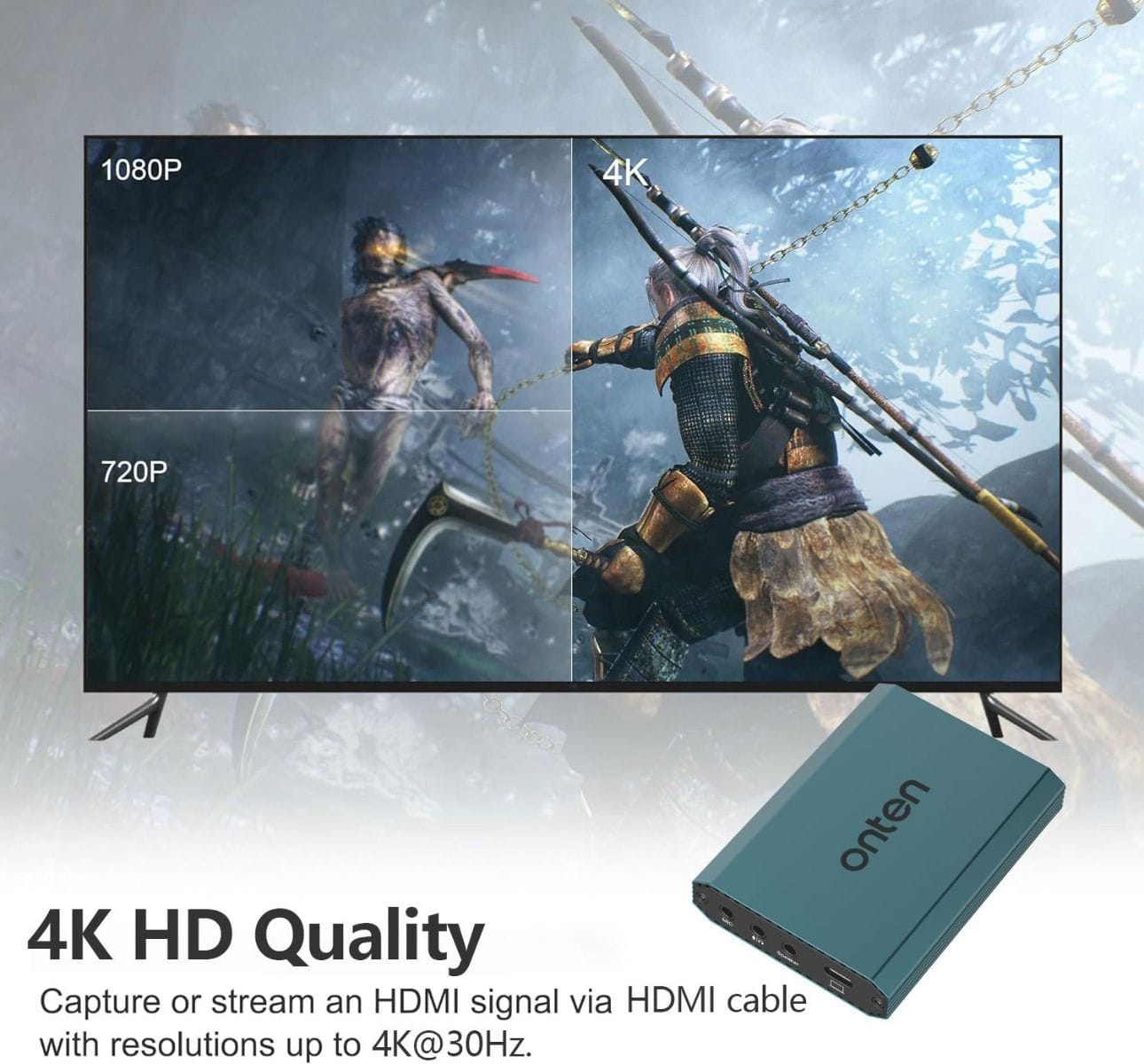 Onten Audio Video Capture Card (HDMI output 4K@60Hz) OTN-332