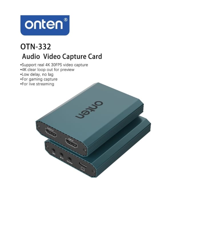 Onten Audio/ Video Capture Card (HDMI output 4K@60Hz) OTN-332