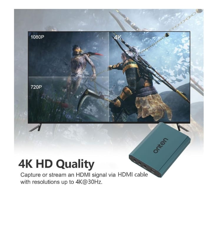Onten Audio/ Video Capture Card (HDMI output 4K@60Hz) OTN-332