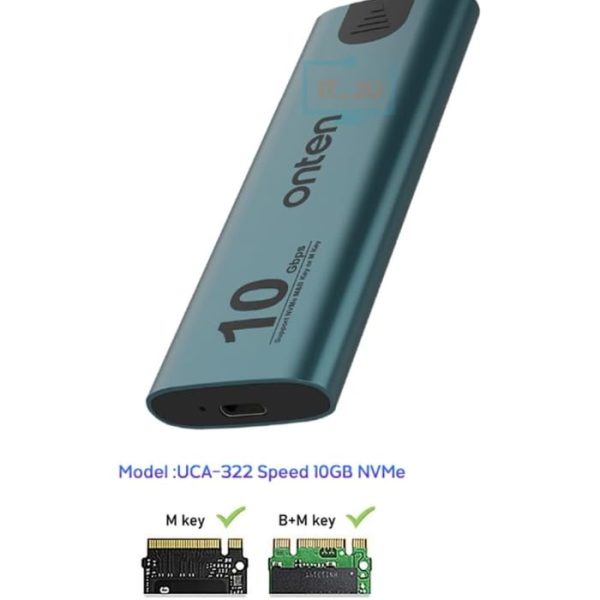 Onten NVME M.2 SSD Hard Drive Enclosure OTN-UCA322