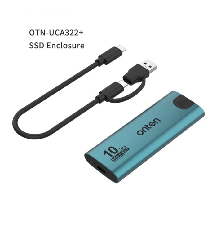 Onten UCA322+ 10Gbps M.2 M-key NVMe NGFF SSD Enclosure